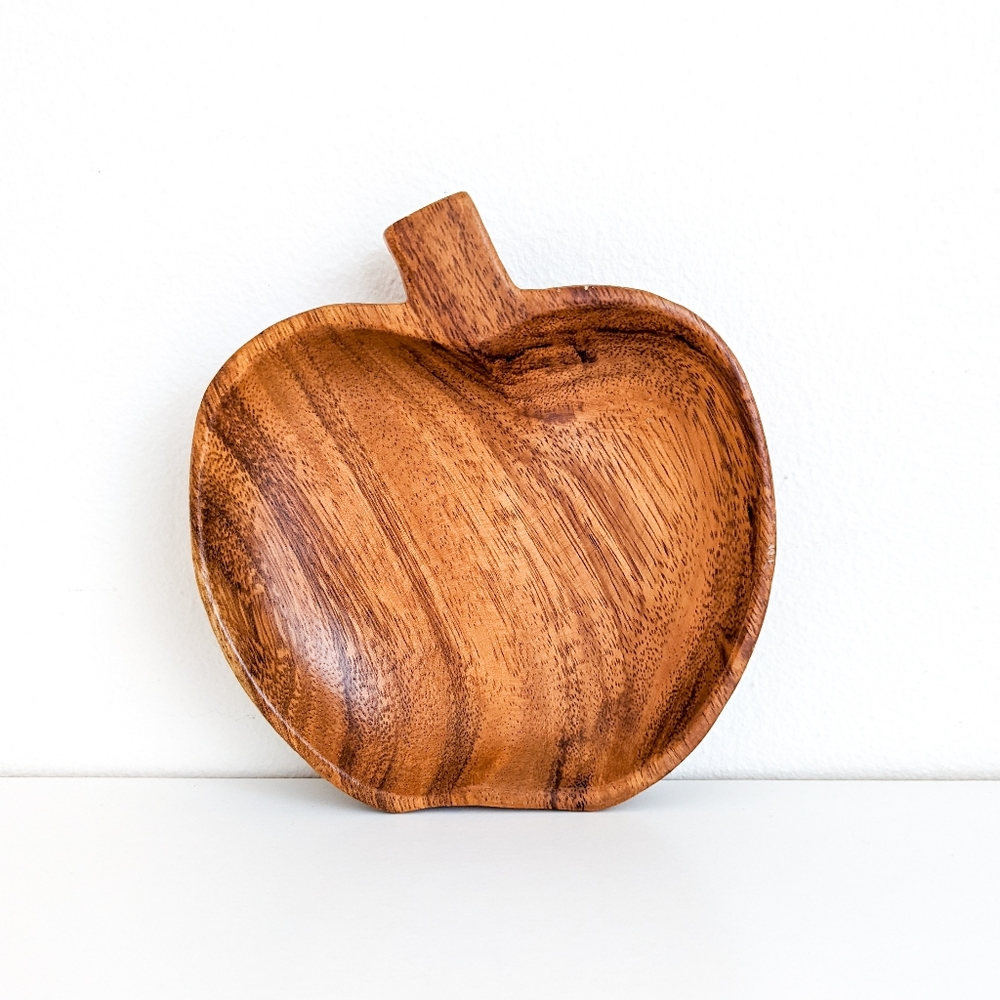 Vintage Wooden Apple Dish